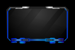 Modern blue and gray tech overlay stream gamer template scre Product Image 2