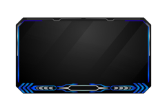 Modern blue and gray tech overlay stream gamer template scre Product Image 1