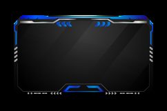 Modern blue and gray tech overlay stream gamer template scre Product Image 2