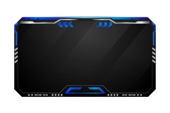 Modern blue and gray tech overlay stream gamer template scre Product Image 1