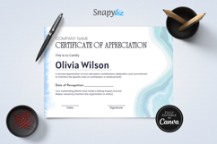 Printable Blue Certificate of Appreciation Custom Template Product Image 10