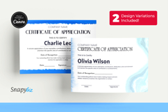Printable Blue Certificate of Appreciation Custom Template Product Image 1