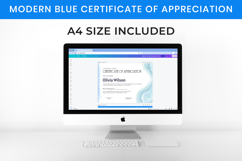Printable Blue Certificate of Appreciation Custom Template Product Image 7