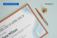 Printable Blue Certificate of Appreciation Custom Template Product Image 4