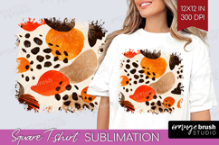 Modern Boho Square Tshirt Background - Doodle Texture PNG Product Image 1