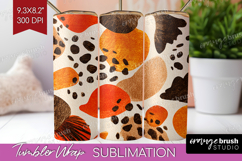 Modern Boho Tumbler Wrap - Doodle Texture Tumbler PNG Product Image 1