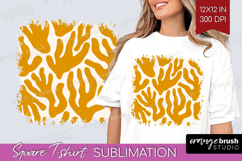 Modern Boho Square Tshirt Background - Doodle Texture PNG Product Image 1