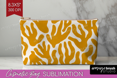 Modern Boho Cosmetic Bag - Doodle Texture Makeup Bag PNG Product Image 1
