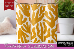 Modern Boho Tumbler Wrap - Doodle Texture Tumbler PNG Product Image 1