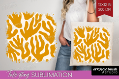 Modern Boho Tote Bag - Doodle Texture Tote Bag PNG Product Image 1