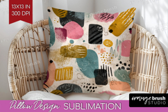 Modern Boho Pillow Sublimation - Doodle Texture Pillow Cover Product Image 1