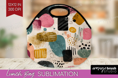 Modern Boho Lunch Bag - Doodle Texture Lunch Bug PNG Product Image 1