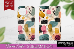 Modern Boho Phone Case PNG - Doodle Texture Case PNG Product Image 1