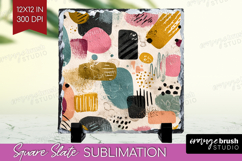 Modern Boho Slate PNG - Doodle Texture Square Slate Product Image 1