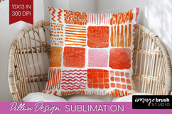 Modern Boho Pillow Sublimation - Doodle Texture Pillow Cover Product Image 1