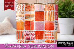 Modern Boho Tumbler Wrap - Doodle Texture Tumbler PNG Product Image 1