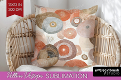 Modern Boho Pillow Sublimation - Doodle Texture Pillow Cover Product Image 1