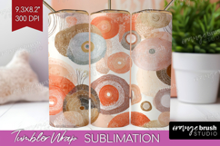 Modern Boho Tumbler Wrap - Doodle Texture Tumbler PNG Product Image 1