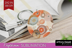 Modern Boho Keychain PNG - Doodle Texture Keychain Product Image 1