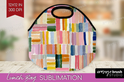 Modern Boho Lunch Bag - Doodle Texture Lunch Bug PNG Product Image 1