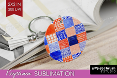 Modern Boho Keychain PNG - Doodle Texture Keychain Product Image 1