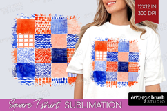 Modern Boho Square Tshirt Background - Doodle Texture PNG Product Image 1