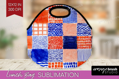 Modern Boho Lunch Bag - Doodle Texture Lunch Bug PNG Product Image 1