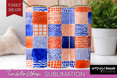 Modern Boho Tumbler Wrap - Doodle Texture Tumbler PNG Product Image 1