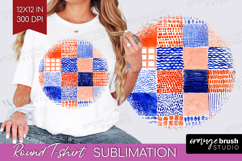 Modern Boho Round Tshirt Background - Doodle Texture PNG Product Image 1