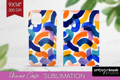 Modern Boho Phone Case PNG - Doodle Texture Case PNG Product Image 1