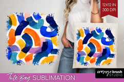 Modern Boho Tote Bag - Doodle Texture Tote Bag PNG Product Image 1