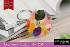 Modern Boho Keychain PNG - Doodle Texture Keychain Product Image 1