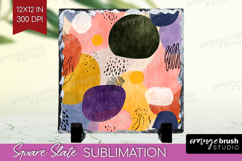Modern Boho Slate PNG - Doodle Texture Square Slate Product Image 1