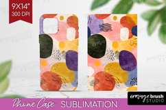 Modern Boho Phone Case PNG - Doodle Texture Case PNG Product Image 1