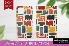 Modern Boho Phone Case PNG - Doodle Texture Case PNG Product Image 1