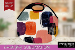 Modern Boho Lunch Bag - Doodle Texture Lunch Bug PNG Product Image 1