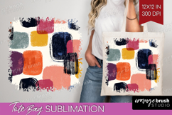 Modern Boho Tote Bag - Doodle Texture Tote Bag PNG Product Image 1