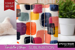 Modern Boho Tumbler Wrap - Doodle Texture Tumbler PNG Product Image 1