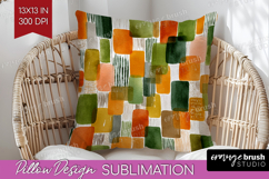 Modern Boho Pillow Sublimation - Doodle Texture Pillow Cover Product Image 1