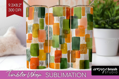 Modern Boho Tumbler Wrap - Doodle Texture Tumbler PNG Product Image 1