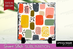 Modern Boho Slate PNG - Doodle Texture Square Slate Product Image 1