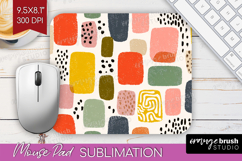 Modern Boho Mouse Pad Sublimation - Doodle Texture Mousepad Product Image 1
