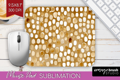 Modern Boho Mouse Pad Sublimation - Doodle Texture Mousepad Product Image 1