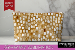 Modern Boho Cosmetic Bag - Doodle Texture Makeup Bag PNG Product Image 1