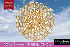 Modern Boho Wind Spinner Sublimation PNG - Doodle Texture Product Image 1