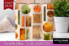 Modern Boho Tumbler Wrap - Doodle Texture Tumbler PNG Product Image 1