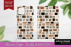 Modern Boho Phone Case PNG - Doodle Texture Case PNG Product Image 1