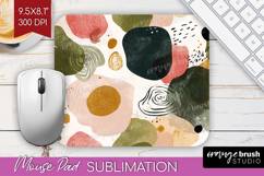 Modern Boho Mouse Pad Sublimation - Doodle Texture Mousepad Product Image 1