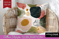 Modern Boho Pillow Sublimation - Doodle Texture Pillow Cover Product Image 1