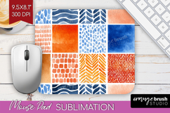 Modern Boho Mouse Pad Sublimation - Doodle Texture Mousepad Product Image 1